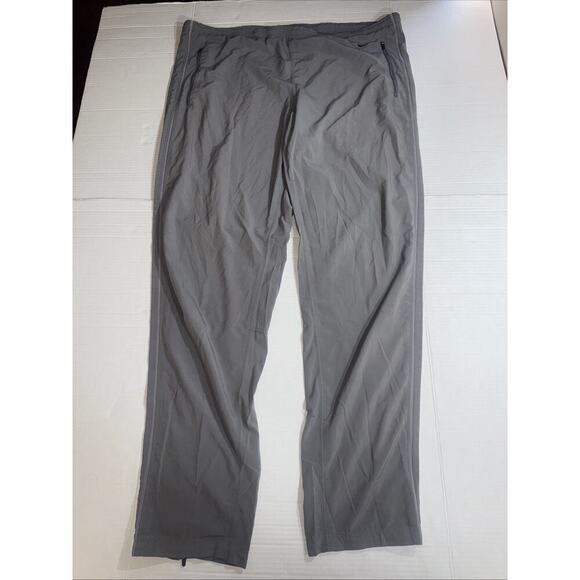 Nike DRI-FIT Academy Soccer Pants Men XL Black White Ankle Zip Tapered 31" - Picture 1 of 12